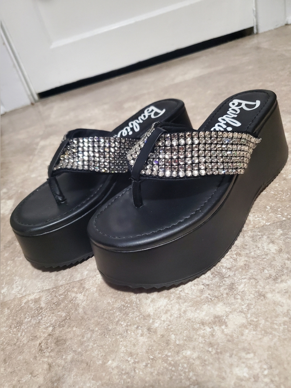 🆕️ Barbie x Forever 21 Bling Platform Sandals, sz 8